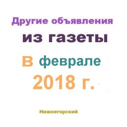 Другие объявления из газеты за февраль