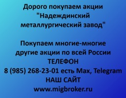 Продать акции «Надеждинский металлургический завод» безопасно — деньги сразу! Продать акции «Надеждинский металлургический завод» безопасно — деньги сразу!